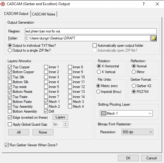 Hướng dẫn xuất file Gerber từ phần mềm Proteus